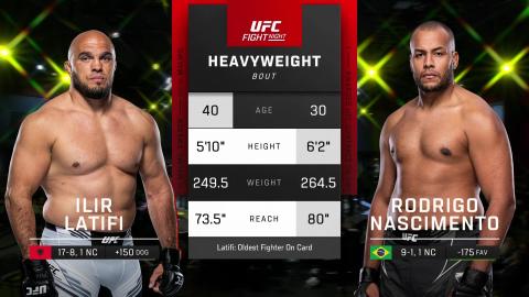 UFC Fight Night - Ilir Latifi vs Rodrigo Nascimento - May 21, 2023