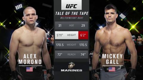 UFC on ESPN 31 - Alex Morono vs Mickey Gall - Dec 4, 2021