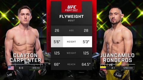 UFC Fight Night 219 - Clayton Carpenter vs Juancamilo Ronderos - Feb 18, 2023