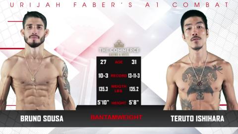 Urijah Faber's A1 Combat - Teruto Ishihara vs Bruno Souza - September 1, 2023