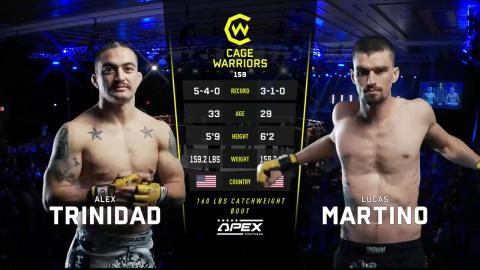 Cage Warriors 159 - Alex Trinidad vs Lucas Martino - September 7, 2023