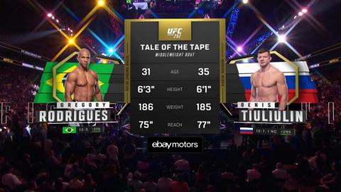 UFC 292 - Gregory Rodrigues vs Denis Tiuliulin - August 20, 2023