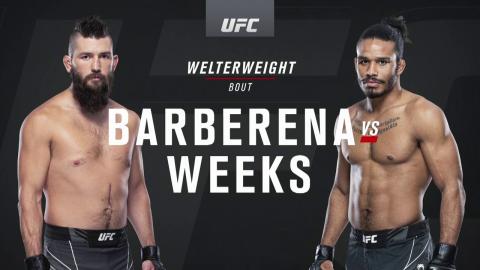 UFC on ESPN 31 - Bryan Barberena vs Darian Weeks - Dec 4, 2021
