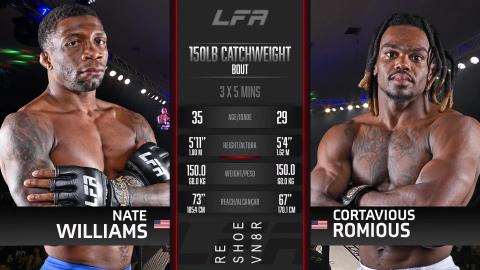 LFA 160 - Nathan Williams vs Cortavious Romious - June 16, 2023