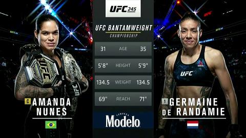 UFC 245: Amanda Nunes vs Germaine de Randamie - Dec 15, 2019