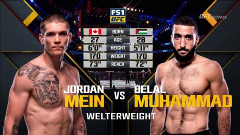 UFC 213 - Jordan Mein vs Belal Muhammad - Jul 9, 2017