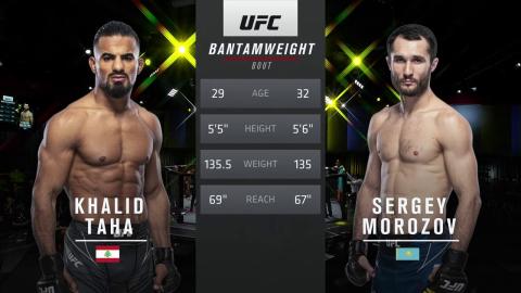 UFC on ESPN 26 - Khalid Taha vs Sergey Morozov - Jul 18, 2021
