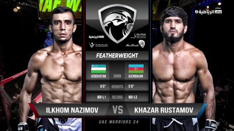 UAE Warriors 34 - Ilkhom Nazimov vs Khazar Rustamov - Oct 20, 2022