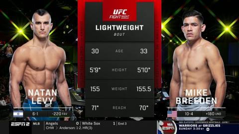 UFCFN : Natan Levy vs Mike Breeden - Apr 30, 2022