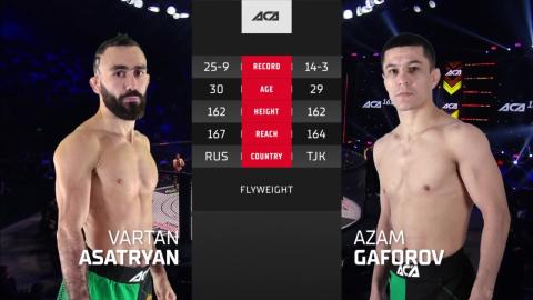 ACA 161 - Azam Gaforov vs Vartan Asatryan - August 10, 2023