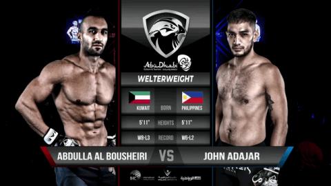 UAE Warriors 33 - Abdulla Al Bousheiri vs John Adajar - Sep 17, 2022