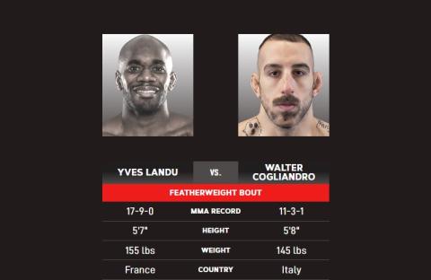 Bellator 287 - Yves Landu vs Walter Cogliandro - Oct 29, 2022