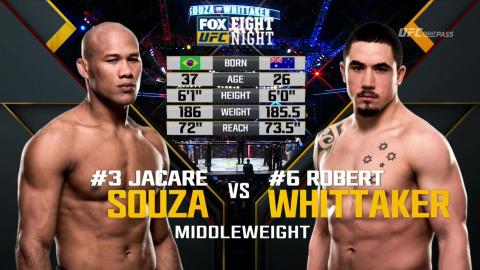 UFC on Fox 24 - Jacare Souza vs Robert Whittaker - Apr 15, 2017