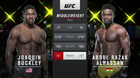 UFC Fight Night 201 - Joaquin Buckley vs. Abdul Razak Alhassan - Feb 19, 2022