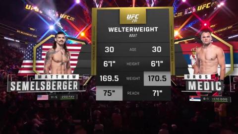 UFC 291 - Matthew Semelsberger vs Uros Medic - July 29, 2023