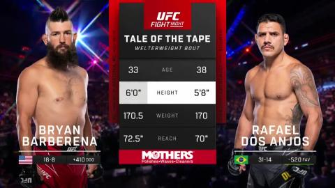 UFC on ESPN 42 - Bryan Barberena vs Rafael Dos Anjos - Dec 03, 2022