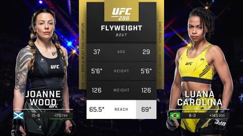 UFC 286 - Joanne Wood vs Luana Carolina - Mar 18, 2023