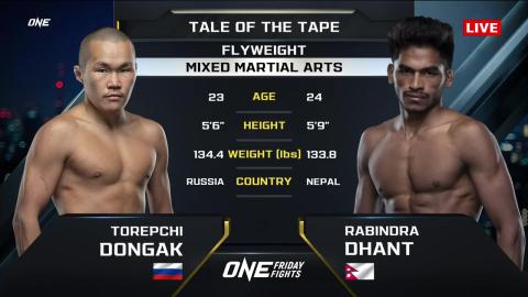 One Friday Fights 33 - Rabindra Dhant vs Torepchi Dogak - September 14, 2023