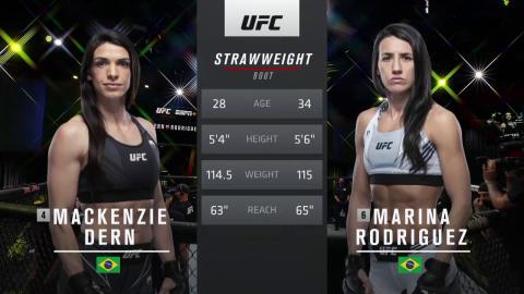 UFCFN 194 - Mackenzie Dern vs Marina Rodriguez - Oct 9, 2021