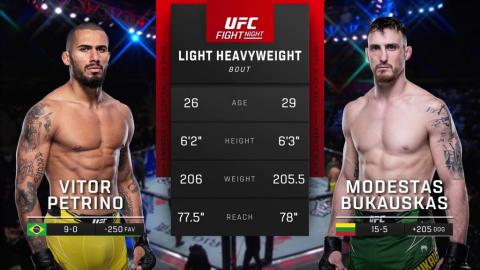 UFC Fight Night 231 - Vitor Petrino vs Modestas Bukauskas - November 04, 2023