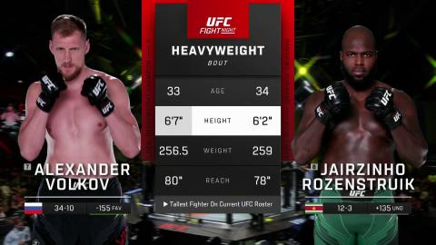UFCFN 207 : Alexander Volkov vs Jairzinho Rozenstruik - June 4, 2022