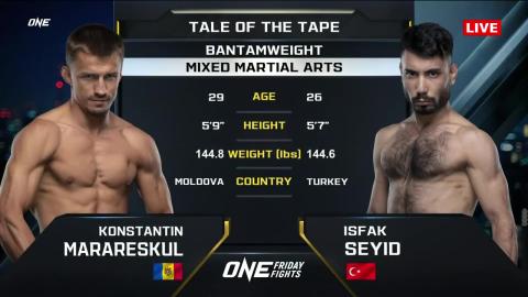 One Friday Fights 32 - Işfak Seyid vs Konstantin Marareskul - September 7, 2023