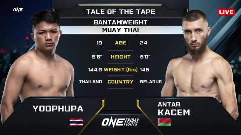 One Friday Fights 28 - Antar Kacem vs Yodphupha Wimanair - August 11, 202