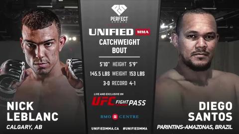 Unified MMA 52 - Nick Leblanc vs Diego Santos - September 7, 2023