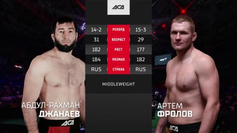 Artem Frolov vs. Abdul-Rahman Dzhanaev  - Aug 30,2021