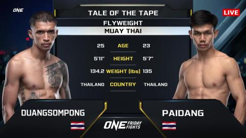 One Friday Fights 29 - D. Jitmuangnon vs Paidang Kiatsongrit - August 17, 2023