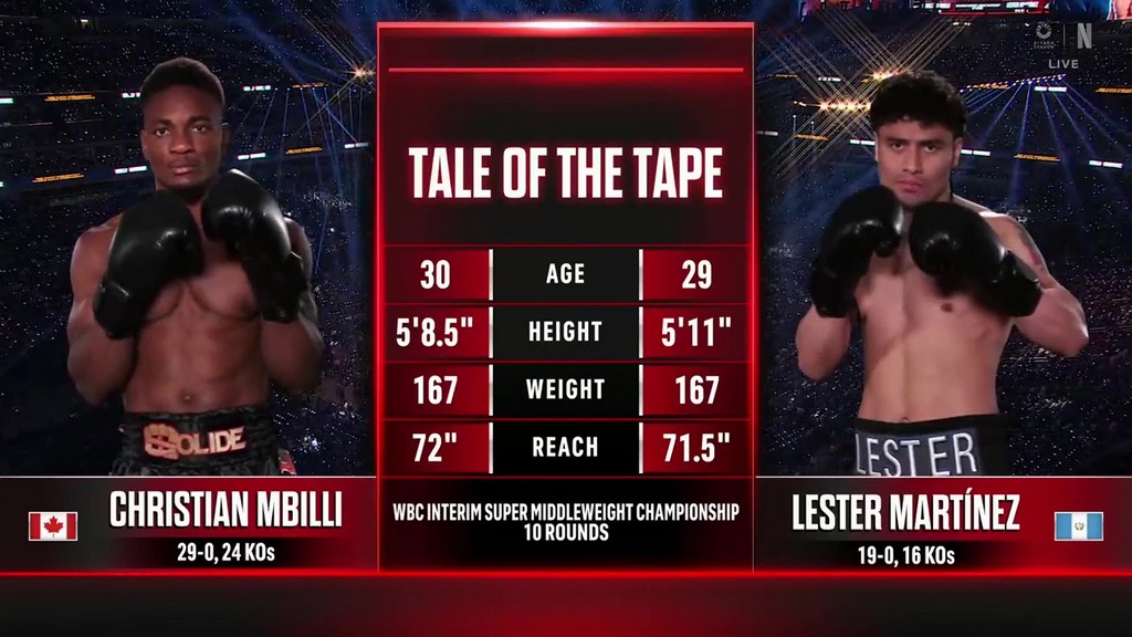 Boxing - Christian M'billi vs Lester Martínez - Sep 13, 2025