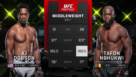 UFC Vegas 78 - Tafon Nchukwi vs AJ Dobson - August 12, 2023