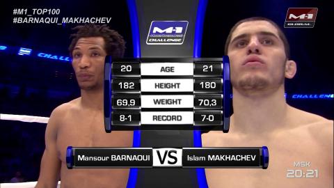 M-1 Challenge 38: Islam Makhachev vs Mansour Barnaoui - Apr 9, 2013