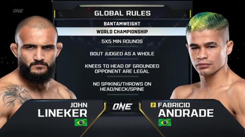 ONE on Prime Video 3 - John Lineker vs Fabricio de Andrade - Oct 21, 2022