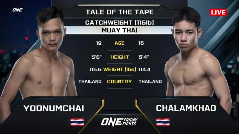 One Friday Fights 33 - Yodnumchai Fairtex vs Chalamkhao Jitmuangnon - September 14, 2023