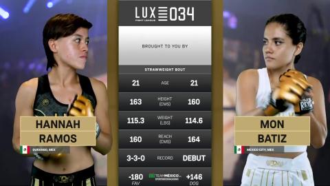 Lux Fight League 34 - Hannah Ramos vs Mon Batiz - July 20, 2023