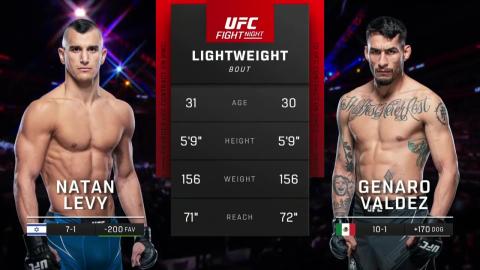 UFC on ESPN 42 - Natan Levy vs Genaro Valdez - Dec 03, 2022