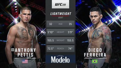 UFC 246 - Anthony Pettis vs Diego Ferreira - Jan 18, 2020