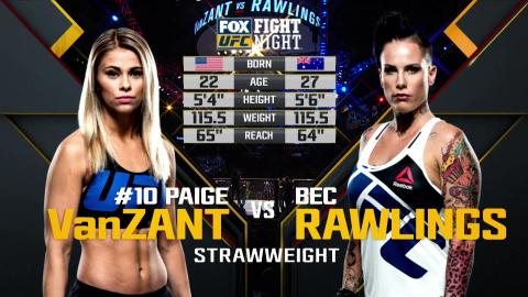 UFC on Fox 21 - Paige VanZant vs Bec Rawlings - Aug 27, 2016