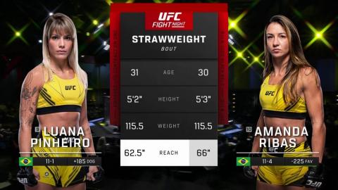 UFC Fight Night 232 - Luana Pinheiro vs Amanda Ribas - November 18, 2023