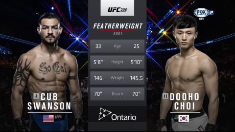 UFC 206 - Cub Swanson vs Dooho Choi - Dec 10, 2016