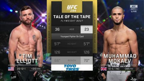 UFC 294 - Tim Elliott vs Muhammad Mokaev - 21 October, 2023