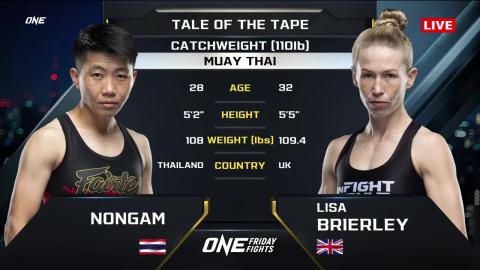 One Friday Fights 24 - Nongam Fairtex vs Lisa Brierley - July 06, 2023