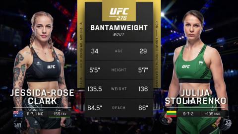 UFC 276: Jessica Rose Clark vs Julija Stoliarenko - Jul 02, 2022