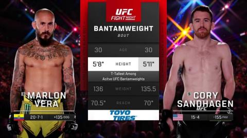 UFC on ESPN 43 - Marlon Vera vs Cory Sandhagen - Mar 25, 2023