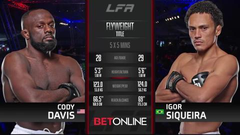 LFA 161 - Cody Davis vs Igor Siqueira - June 22, 2023