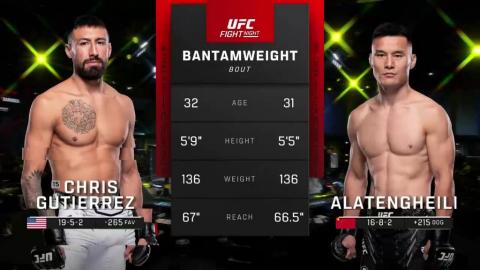 UFC Fight Night 230 - Chris Gutierrez vs Alatengheili - 14 October, 2023