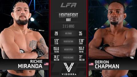 LFA 169 - Richie Miranda vs Derion Chapman - 06 October, 2023