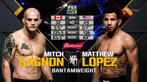 UFC 206 - Mitch Gagnon vs Matthew Lopez - Dec 10, 2016