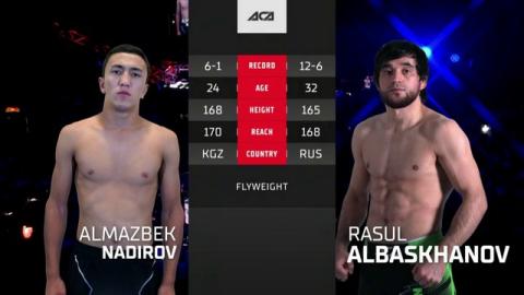 ACA 146 - Rasul Albaskhanov vs Almazbek Nadirov - Oct 04, 2022